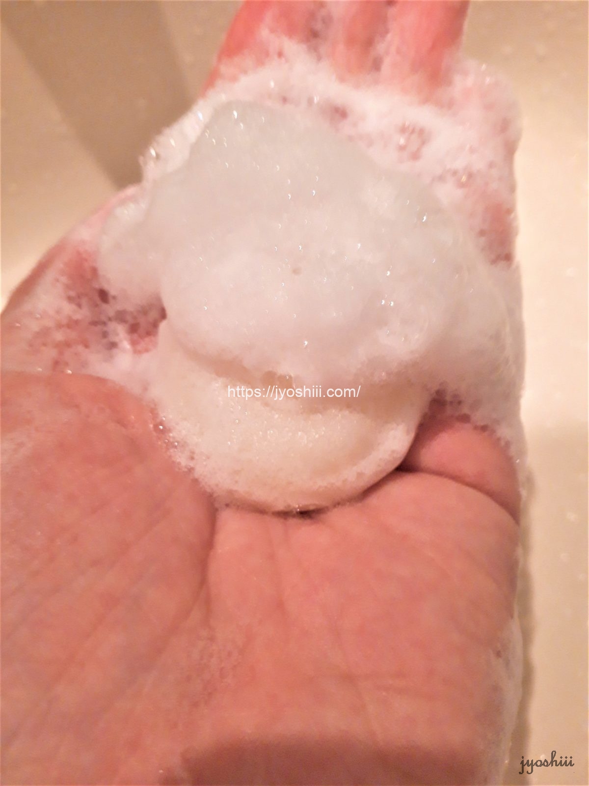 米肌の洗顔石鹸「肌潤石鹸」の泡立ち